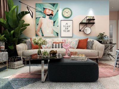 半山卫城-86㎡-北欧风效果图