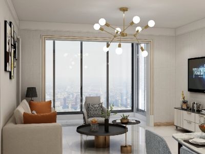 名人风景-80㎡-现代风效果图