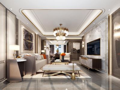 保利中心-150㎡-现代风效果图