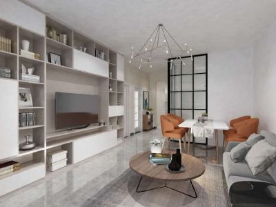 锦绣鹏城-108㎡-北欧风效果图