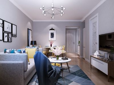 麒麟郡-75㎡-北欧风效果图