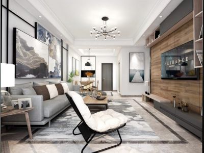 福临万家-126㎡-现代风效果图