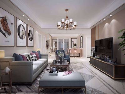 西山花苑-135㎡-北欧风效果图