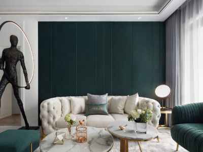 海尔产城创云玺-99㎡-轻奢风效果图