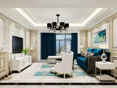 碧桂园藏珑府-140㎡-欧式风效果图