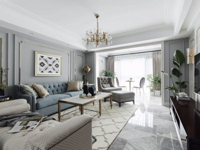 保利和光晨樾-142㎡-轻奢风效果图