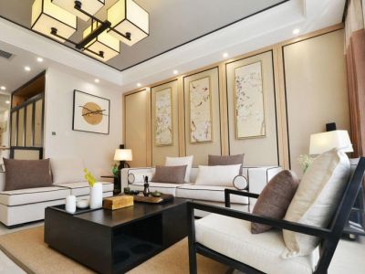 金域央墅-126㎡-新中式风效果图