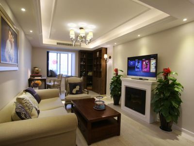 滨江河畔北区-124㎡-美式风效果图