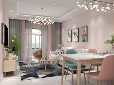 天兴花园-107㎡-北欧风效果图