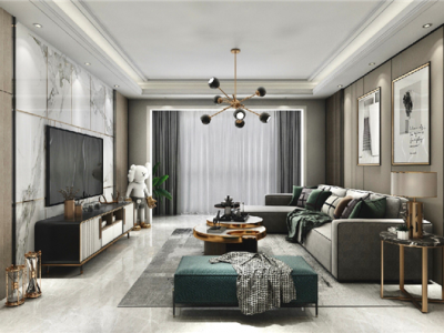 锦虹北园-120㎡-后现代风效果图