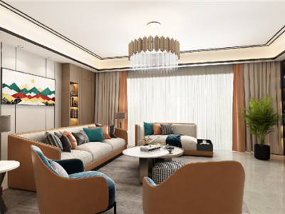 莲花小区-126㎡-现代风效果图