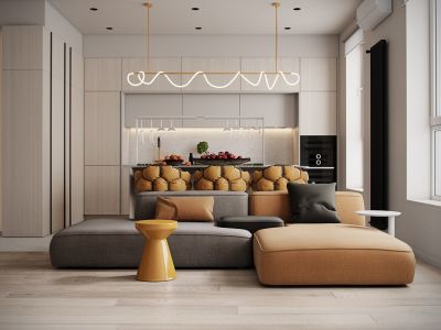 蔚蓝四季花园-88㎡-北欧风效果图