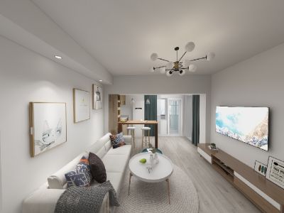 樟盛苑-88㎡-现代风效果图