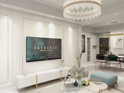 金色威尼斯76平二居室轻奢风装修案例