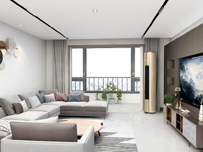 翡翠星城-98㎡-现代风效果图