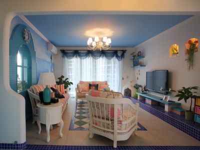 幸福海岸-220㎡-地中海风效果图