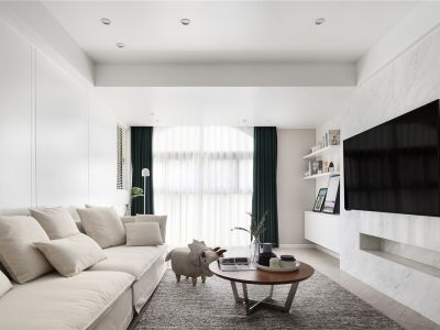 中和首府舒适简约风136平米三室两厅装修案例