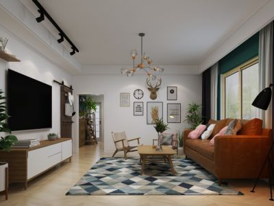 红星北里小区-100㎡-北欧风效果图