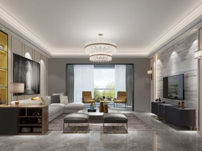 香溪度-180㎡-现代风效果图