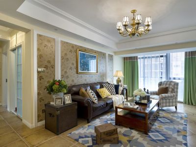 远洋戛纳小镇-140㎡-美式风效果图