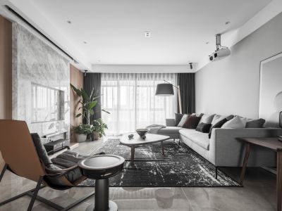 一方山水塔山城-120㎡-现代风效果图