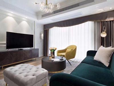 鑫龙上上城-112㎡-美式风效果图