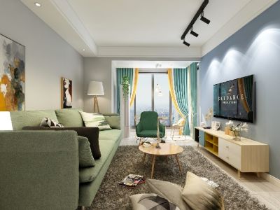 绿海湾花园-75㎡-简约风效果图