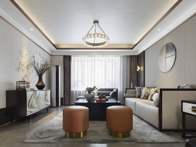 南宫怡海东区-120㎡-新中式风效果图