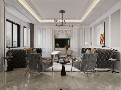 生态城-500㎡-法式风效果图