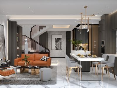 北辰香麓-320㎡-现代风效果图