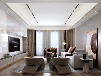 龙湖春江郦城-136㎡-现代风效果图
