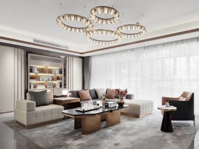 凤凰花城-128㎡-欧式风效果图