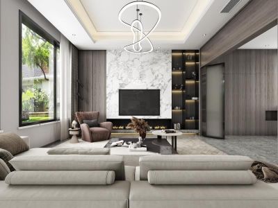 润阳·环湖湾-240㎡-现代风效果图