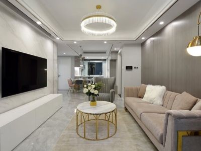 永乐路小区-106㎡-轻奢风效果图