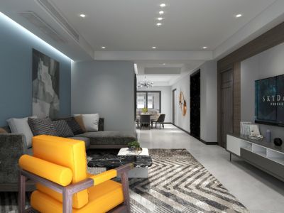 都市华庭-115㎡-北欧风效果图