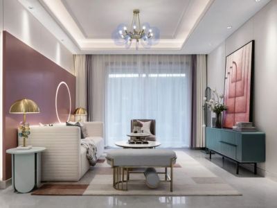 中海左岸澜庭-82㎡-北欧风效果图