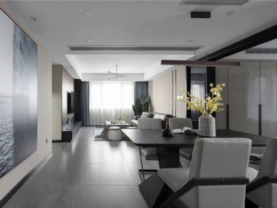 兰州万科城-93㎡-现代风效果图