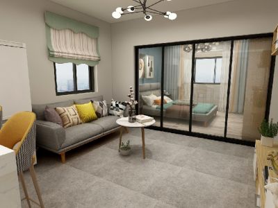 凯震金鹭花园-80㎡-北欧风效果图