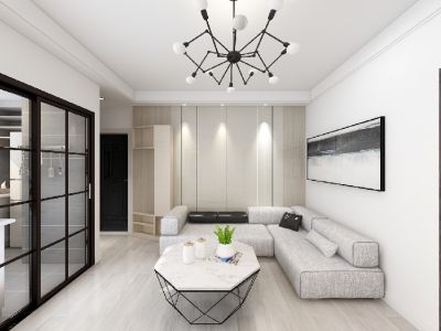 鹏华国际华城-85㎡-现代风效果图