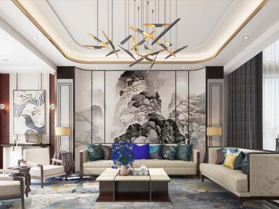 托斯卡纳-300㎡-现代风效果图