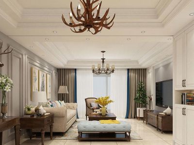 翡翠公元-145㎡-欧式风效果图