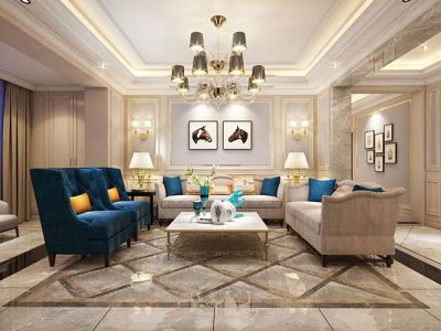 天泰阳光水岸-112㎡-欧式风效果图