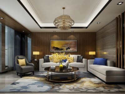 美林小镇-330㎡-现代风效果图