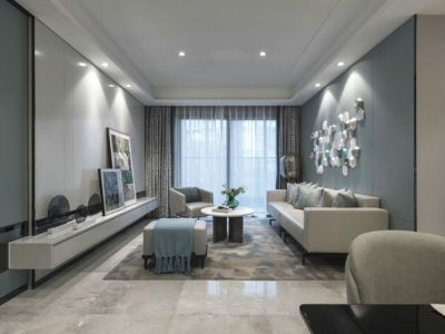 越秀君悦府-110㎡-现代风效果图