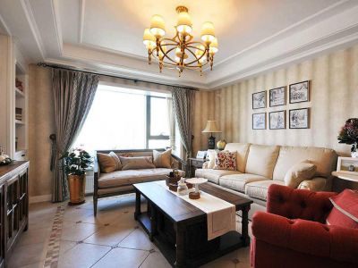 世家星城-102㎡-美式风效果图