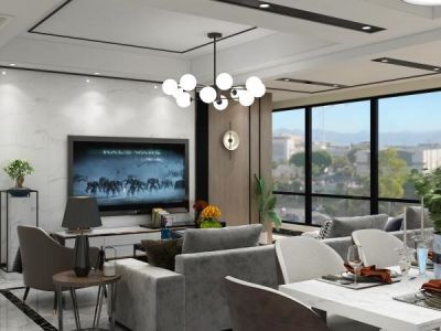 江湾城6期-156㎡-现代风效果图