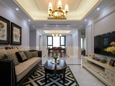 绿地智慧金融城-150㎡-后现代风效果图