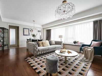 万科鹿特丹-110㎡-美式风效果图