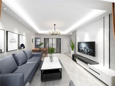 远洋荣域-108㎡-现代风效果图