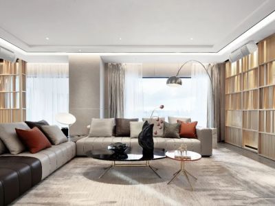 华夏金桂苑-258㎡-轻奢风效果图